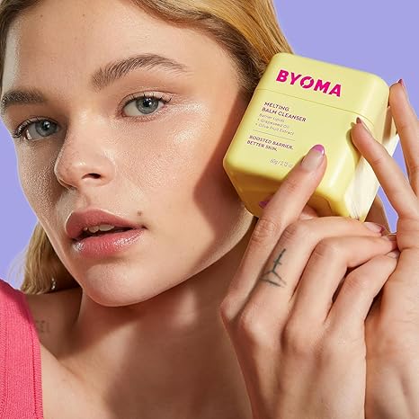 BYOMA Melting Balm Facial Cleanser - Buttery Soft Cleansing Balm for Skin Barrier Repair - Tri-Ceramide Face Wash for Sensitive Skin & All Skin Types - Deeply Hydrated Skin, No Oily Residue - 2.12 oz